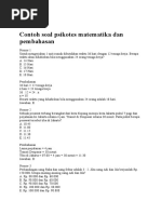 Contoh Soal Psikotes Matematika Dan Pembahasan