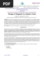 Design of Magnetic Levitation Train