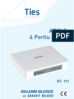 AirTies RT-111 ADSL2+ 4 Portlu Modem - Kullanım Kılavuzu (Turkish)