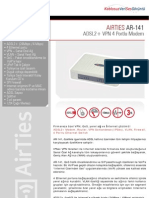 AirTies AR-141 ADSL2+ VPN 4 Portlu Modem - Broşür (Turkish)