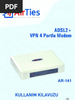 AirTies AR-141 ADSL2+ VPN 4 Portlu Modem - Kullanım Kılavuzu Turkish)