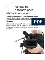 12 Pasos Que No Pueden Faltarte para Elaborar Un Video