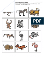 Cut and Paste Animals by Letter PDF