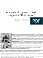 Analysis of My Own Music Magazine RockSound