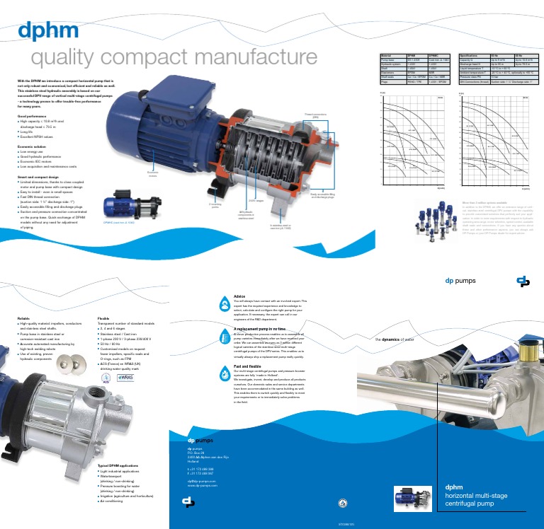 DPHM Compact Multi-Stage Pumps Overview | PDF | Pump | Mechanical ...