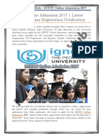 IGNOU Online Admission 2017 Latest UG, PG, Diploma Registration Notification PDF