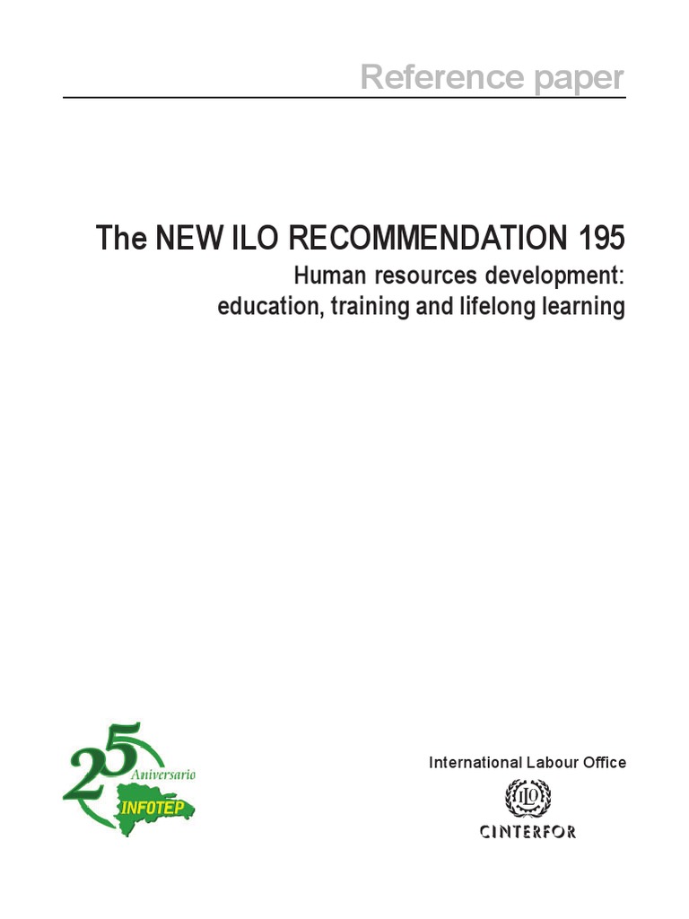 ILO Recommendation Regarding Apprenticeship Program | PDF ...