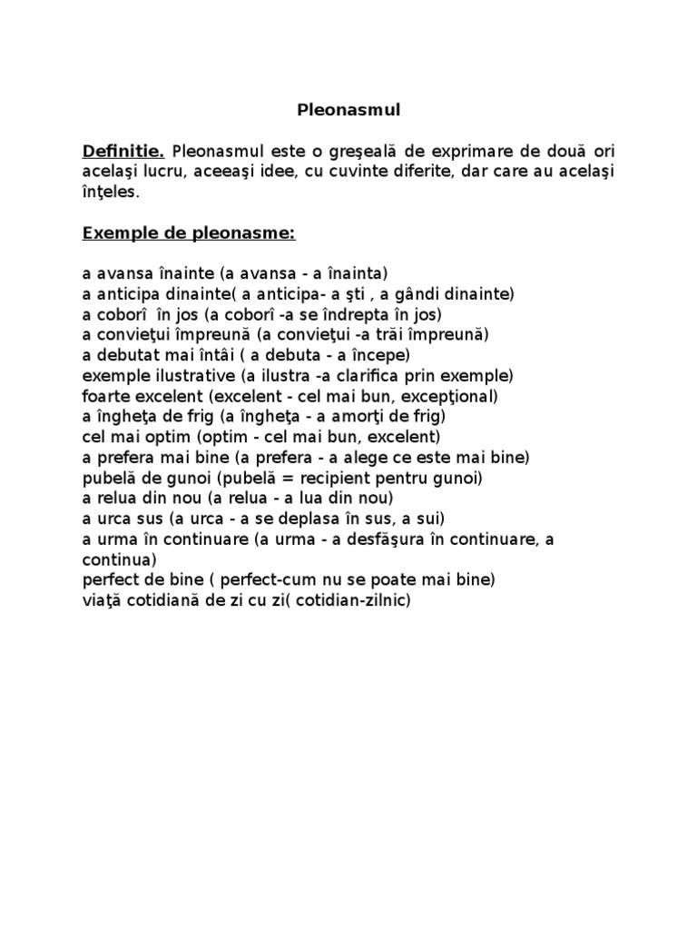 Pleonasm Ul | PDF
