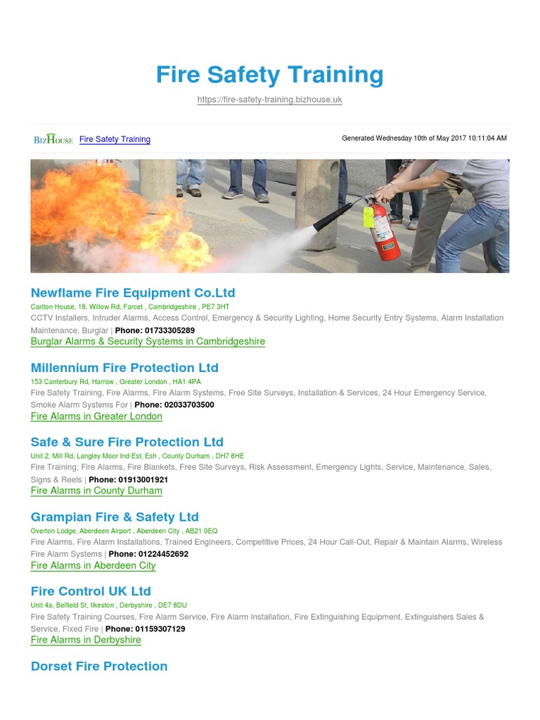 Fire Safety Training Newflame Fire Equipment Co.Ltd Security Alarm