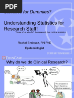 Statistics for Dummies Rachel Enriquez