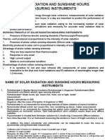 Solar Radiation and Sunshine Measuring Instrument