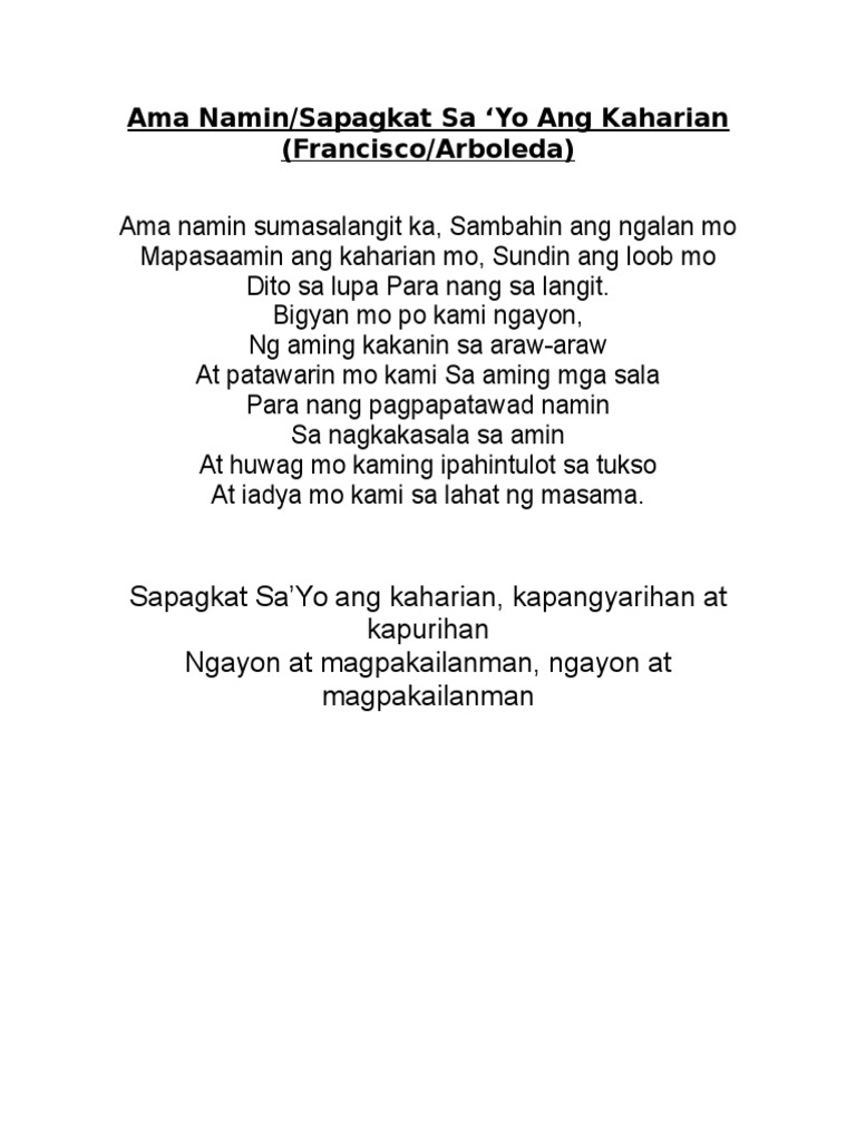 Ama Namin Prayer Tagalog - A Tribute to Joni Mitchell