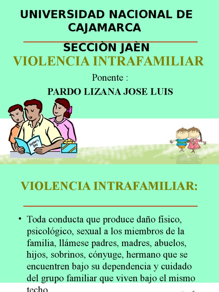 Tipos y Efectos de la Violencia Intrafamiliar | PDF | Violencia ...