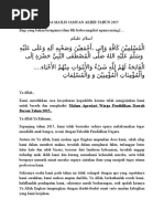 Doa Majlis Jamuan Akhir Tahun 