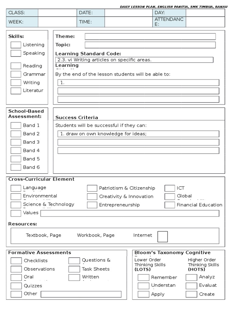LESSON PLAN SAMPLE PDF FOR SECONDARY SCHOOL ENGLISH intelligence overview
