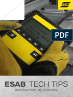 Esab Tech Tips: Quick Guide Aristo U8 Control Panel