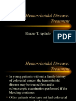 Hemorrhoidal Disease: Treatment: Eleazar T. Apilado