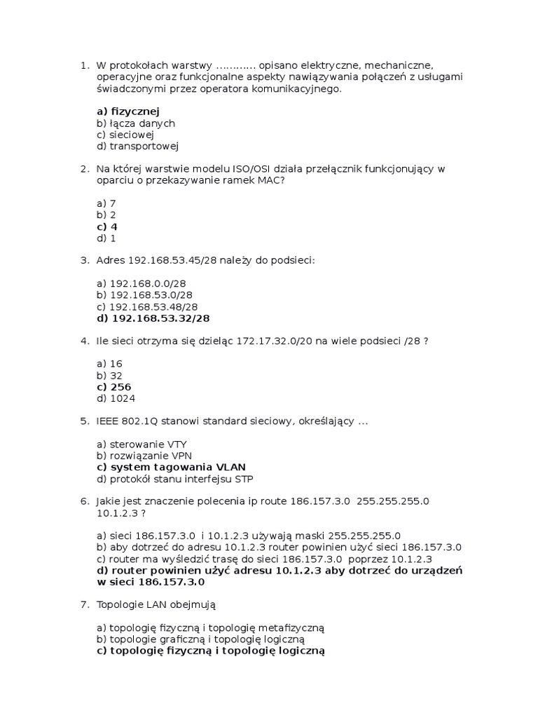 Ccna 1 Final Exam Odpowiedzi Pl