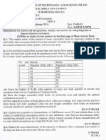 POE - ECON F211 - 2013 Question Paper PDF