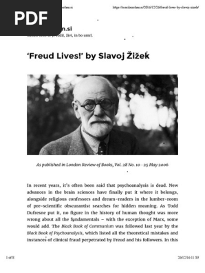 Freud Lives By Slavoj žižek Mariborchansi