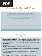 Commonly Misused Words