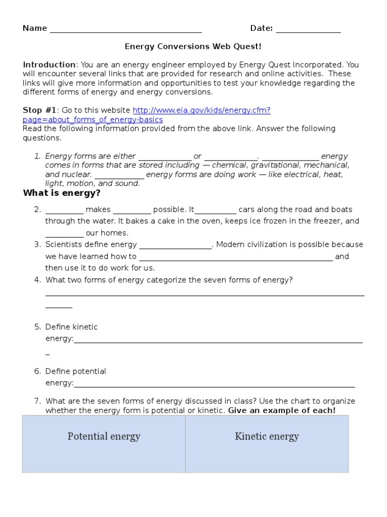 Chem Energy quest Download Free PDF Power Station Forms Of Energy