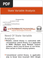 State Variable Analysis: Birla Vishwakarma Mahavidyalaya