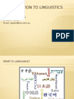 Introduction To Linguistics: King Saud University Spring Semester 2011 DR Zouhir Gabsi Email. Zgabsi@ksu - Edu.au