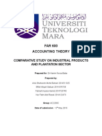 FAR 600 Accounting Theory: Comparative Study On Industrial Products and Plantation Sector