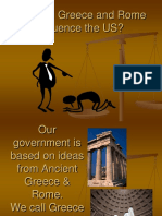 how did greece and rome influence us