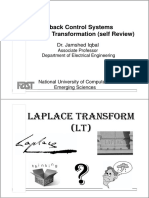 Laplace Transform (LT) : Feedback Control Systems Laplace Transformation (Self Review)