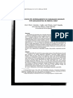 Eficacia de Entrenamiento de Habilidades Sociales PDF