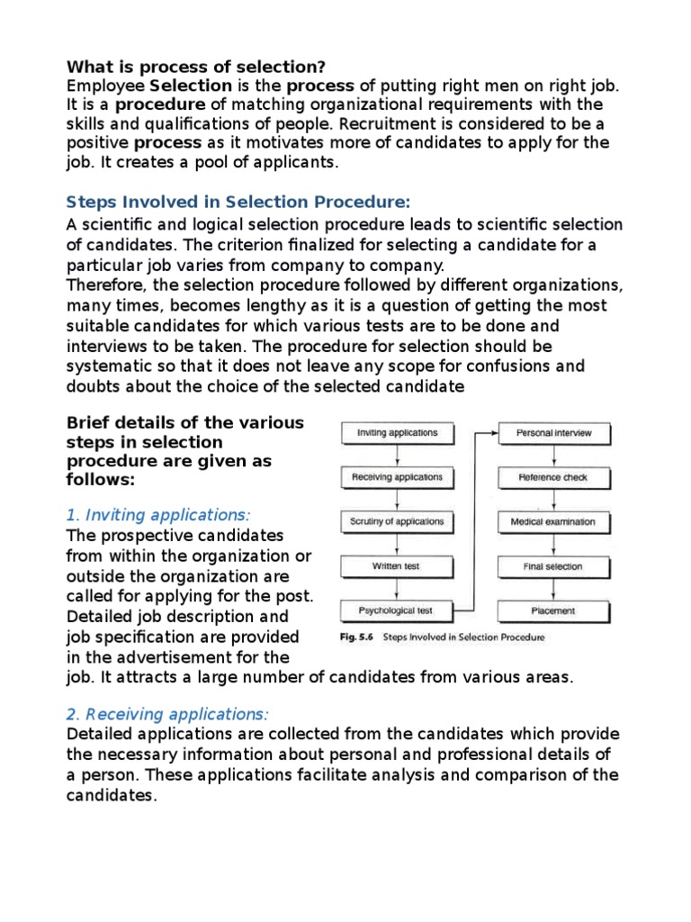 Steps in the Employee Selection Process | PDF | Test (Assessment ...