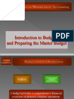 Introduction To Budgets and Preparing The Master Budget