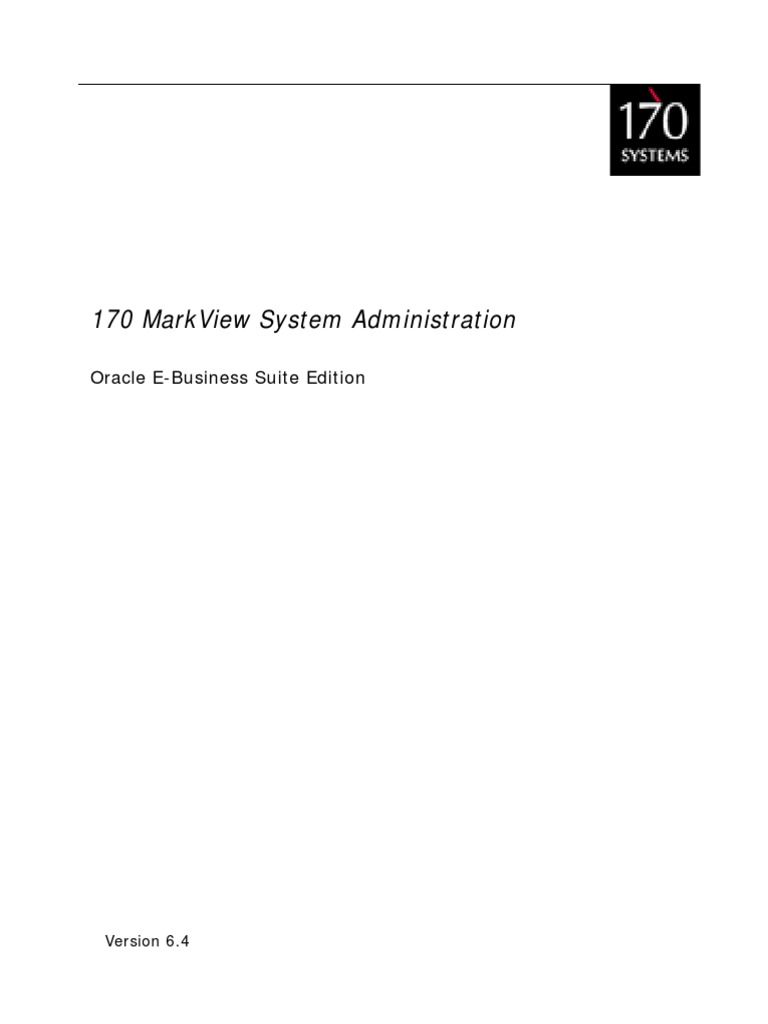 MarkView For Oracle 6.4 Admin Guide | PDF | Oracle Database | System ...