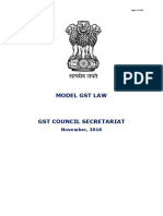 Model GST Law - Revised 2016