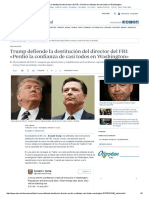 Trump Defiende La Destitución Del Director Del FBI: Perdió La Confianza de Casi Todos en Washington