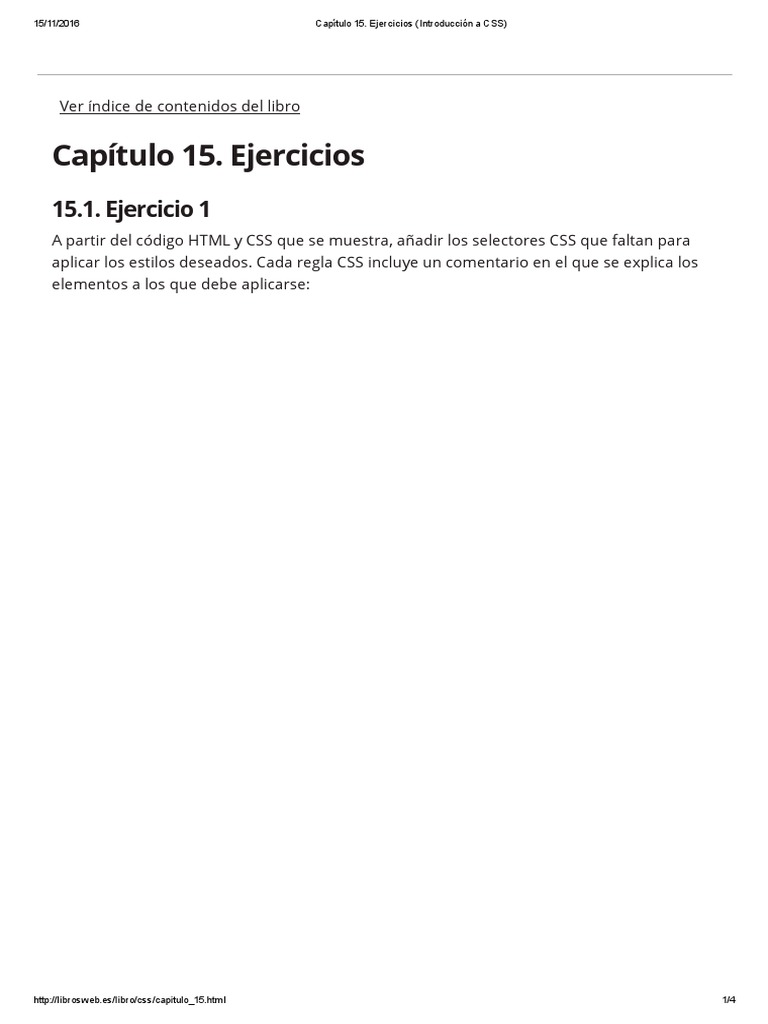 Ejercicio 1 Css | PDF | Hojas de estilo en cascada | HTML