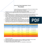 Procedure: ACS Science Fair Project Application: Form 2