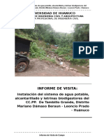 Informe de Visita A Sistema de Agua Potable Por Gravedad