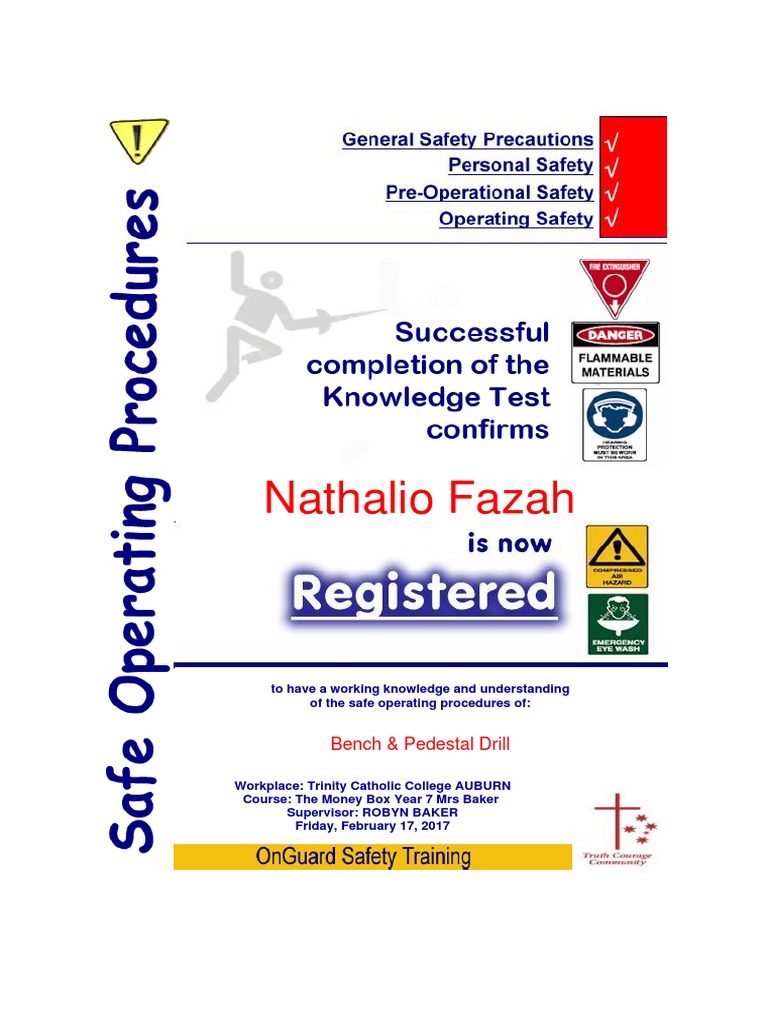 Safe Operating Procedures for Tools | PDF | Career & Growth | Home & Garden