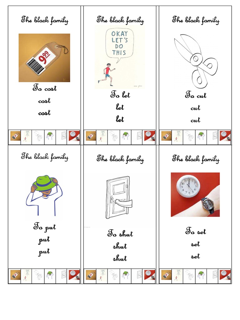 irregular verbs memory game cardspdf