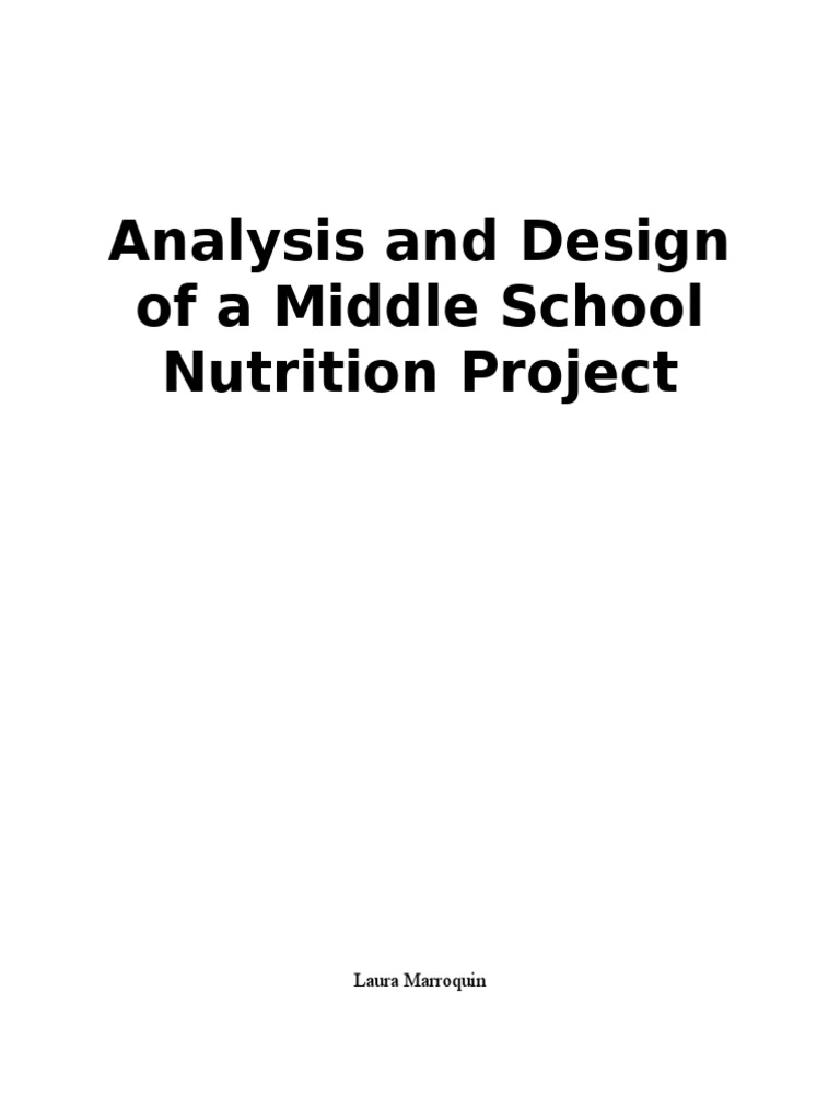 Middle School Nutrition Project Analysis | PDF | Nutrition | Diet ...