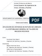 Aplicacion de Criterios de Rotura No Lineales A La Estabilidad General de Taludes en Macizo Rocosos