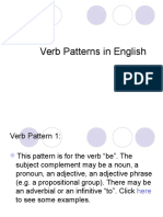 Verb Patterns