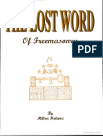 The Lost Word of Freemasonry PDF