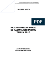 Kajian Pangan Lokal Kab Bantul 2016