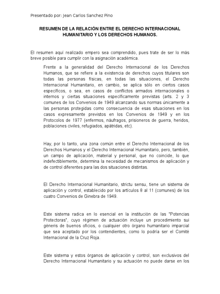 Derechos Humanos y DIH en Colombia | PDF | Ley humanitaria ...