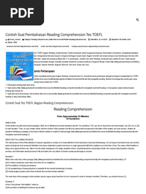 15+ Contoh Soal Reading Toefl Ibt - Contoh Soal Terbaru