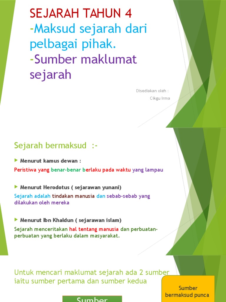 Sejarah Tahun 4  PDF